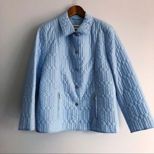 Vintage Hucke Woman Powder Blue Embossed Coat